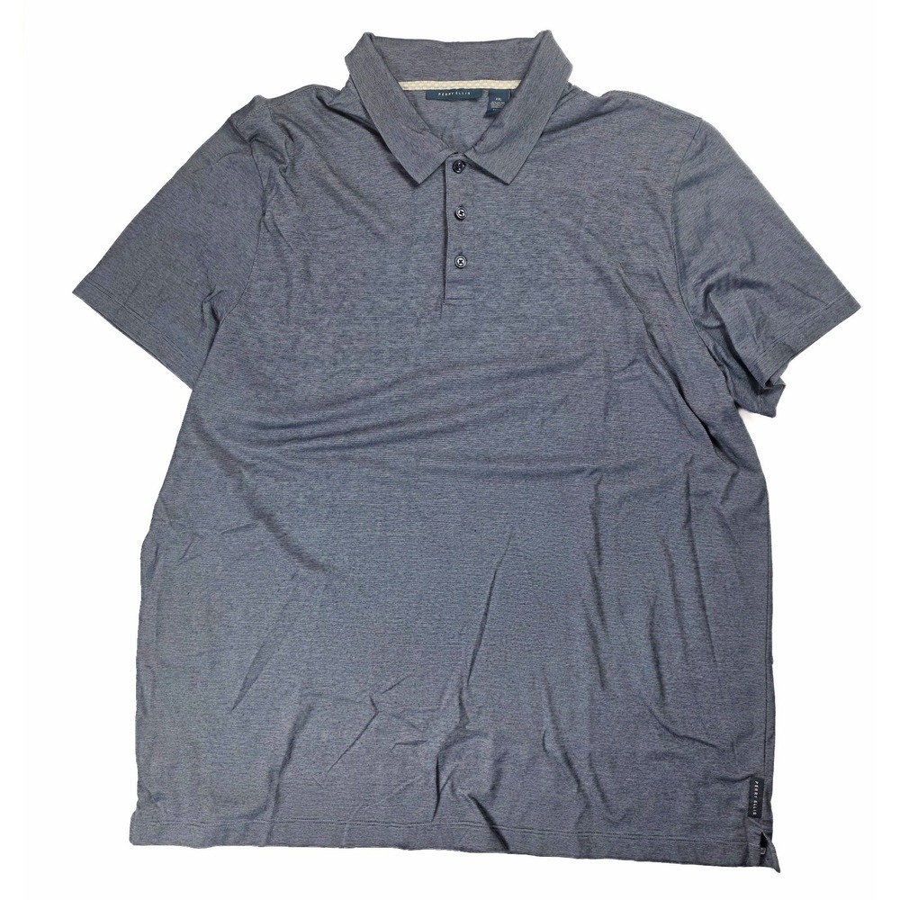 Perry Ellis Blue Short Sleeve Collared Polo Men's Size 2XL